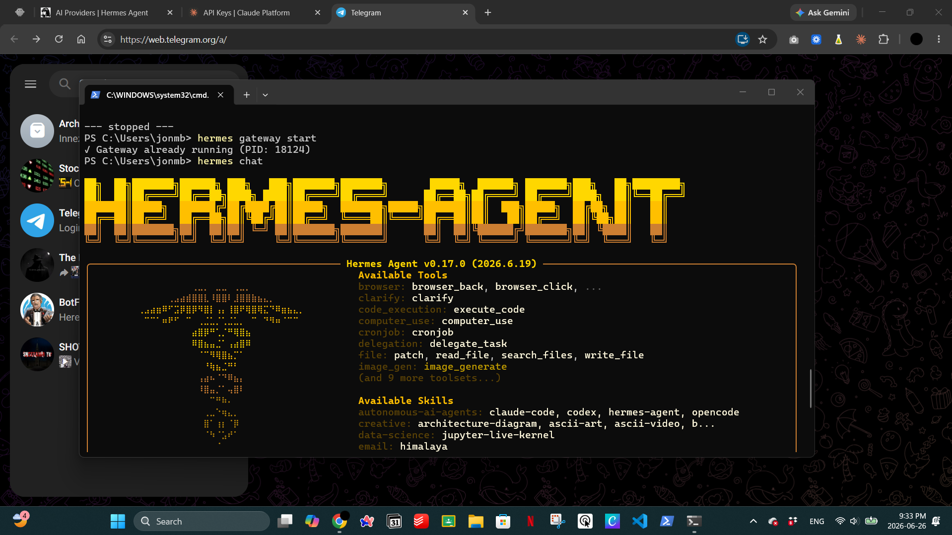 hermes telegram bot demo